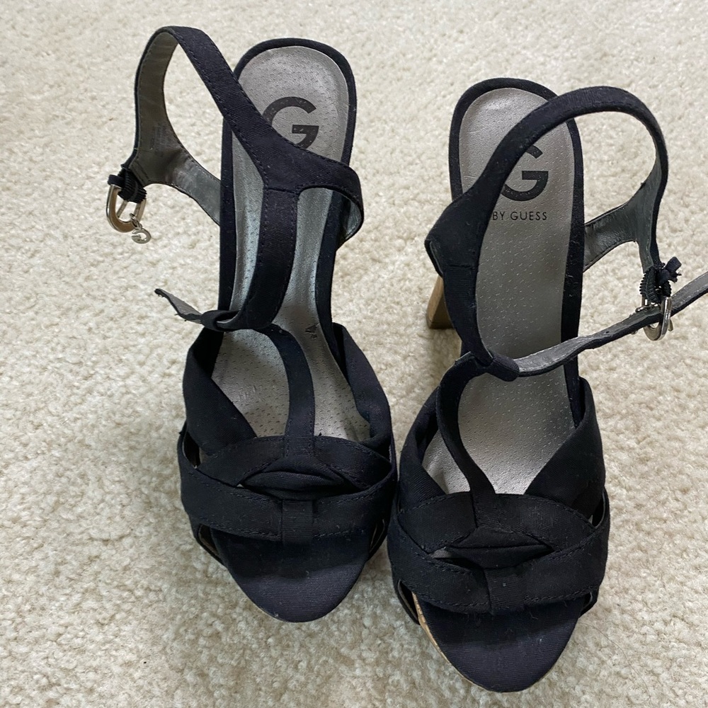 black strappy heels